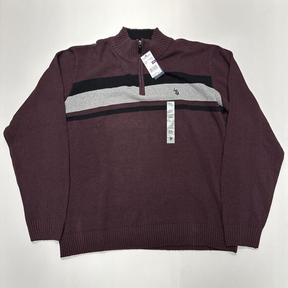 U.S. Polo Assn. Other - NWT U.S. Polo Men's Knit Sweater Cotton Sangria Size XXL